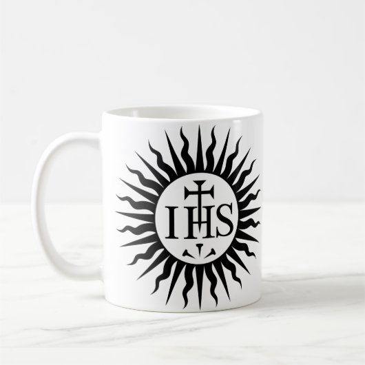 embleem van de Sociëteit van Jezus Monogram Koffiemok (Links)