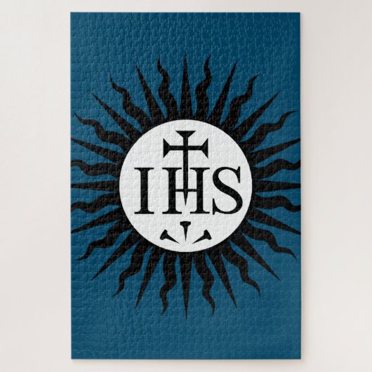 embleem van de Sociëteit van Jezus Monogram Legpuzzel (Verticaal)