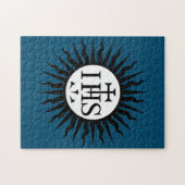 embleem van de Sociëteit van Jezus Monogram Legpuzzel (Horizontaal)