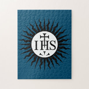 embleem van de Sociëteit van Jezus Monogram Legpuzzel
