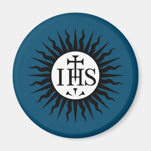 embleem van de Sociëteit van Jezus Monogram Magneet (Voorkant)