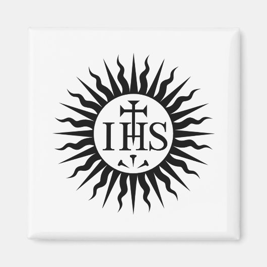 embleem van de Sociëteit van Jezus Monogram Magneet (Voorkant)