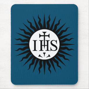 embleem van de Sociëteit van Jezus Monogram Muismat