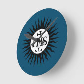embleem van de Sociëteit van Jezus Monogram Ronde Klok (Hoek)