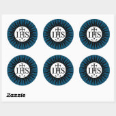 embleem van de Sociëteit van Jezus Monogram Ronde Sticker (Vel)