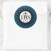embleem van de Sociëteit van Jezus Monogram Ronde Sticker (Tas)
