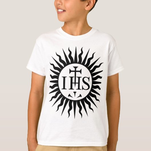 embleem van de Sociëteit van Jezus Monogram T-shirt (Voorkant)