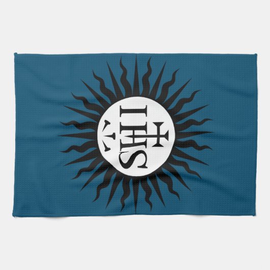 embleem van de Sociëteit van Jezus Monogram Theedoek (Horizontaal)