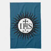 embleem van de Sociëteit van Jezus Monogram Theedoek (Verticaal)