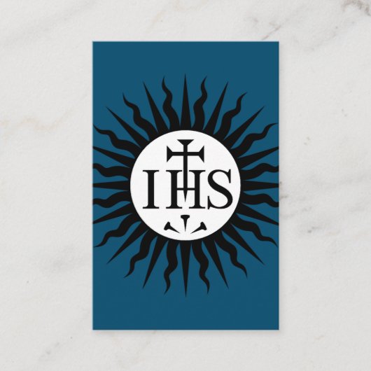 embleem van de Sociëteit van Jezus Monogram Visitekaartje (Voorkant)