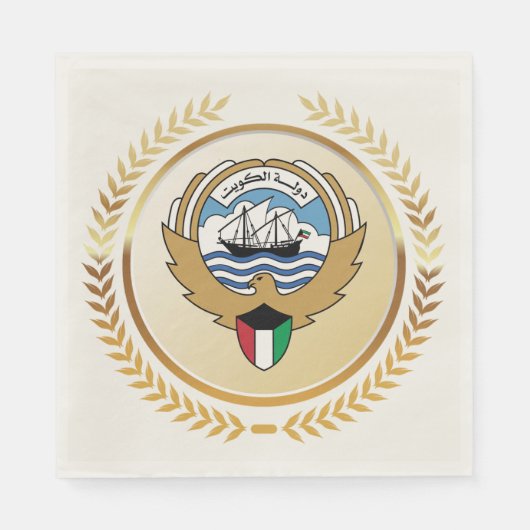 Embleem van de staat Koeweit Servet (Voorkant)