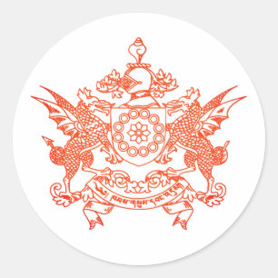 Embleem van de staat Sikkim - INDIA Ronde Sticker