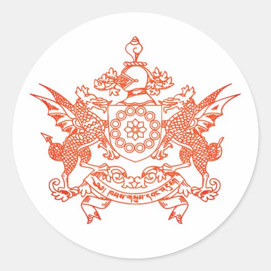 Embleem van de staat Sikkim - INDIA Ronde Sticker (Voorkant)