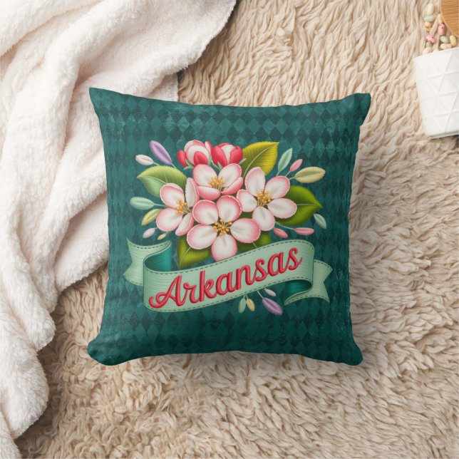 embleem van de staatsbloem van Arkansas Kussen (Deken)