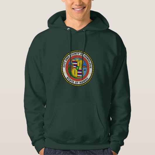 Embleem van de stad Honolulu, Hawaii Hoodie (Voorkant)