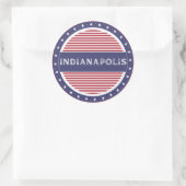 Embleem van de stadspret van Indianapolis – Amerik Ronde Sticker (Tas)