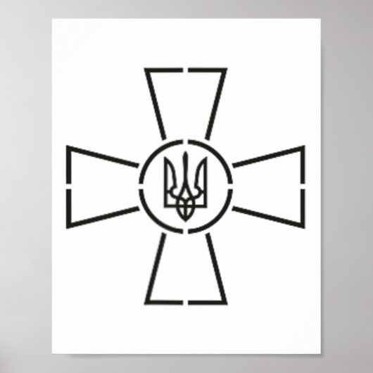 Embleem van de strijdkrachten van het Oekraïense l Poster (Voorkant)