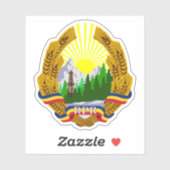 Embleem van de Volksrepubliek Roemenië (1948-1952) Sticker (Vel)