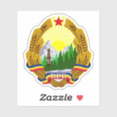 Embleem van de Volksrepubliek Roemenië (1952-1966) Sticker (Vel)
