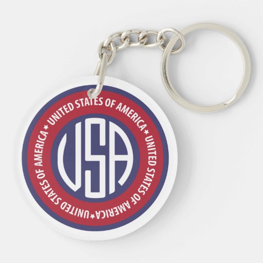 embleem van de VS Sleutelhanger (Achterkant)