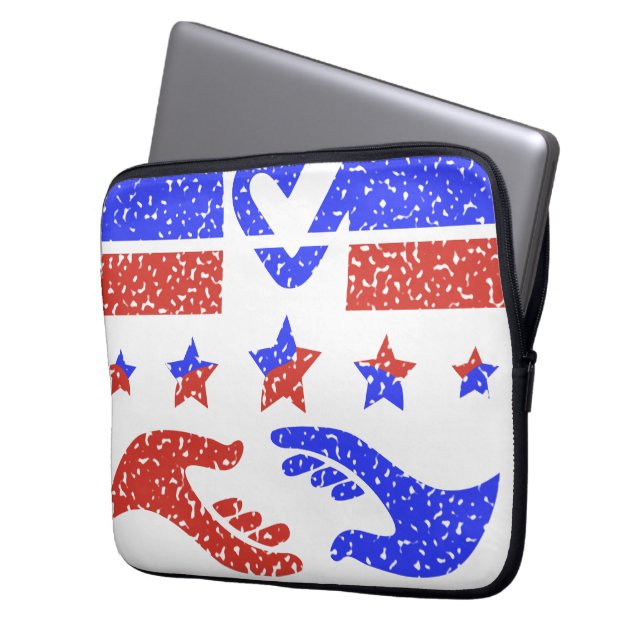 Embleem van Eénheid - Samenwerkingsvertrouwen Vier Laptop Sleeve (Voorkant Links)