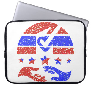 Embleem van Eenheid - Vieren van Samenwerkingsvert Laptop Sleeve