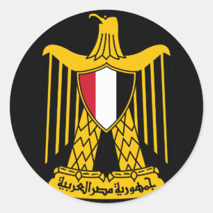 embleem van egypte ronde sticker
