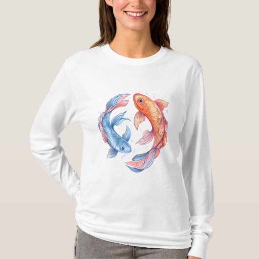 Embleem van etherische vissen t-shirt (Voorkant)