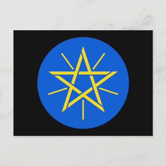 embleem van ethiopia briefkaart (Voorkant)