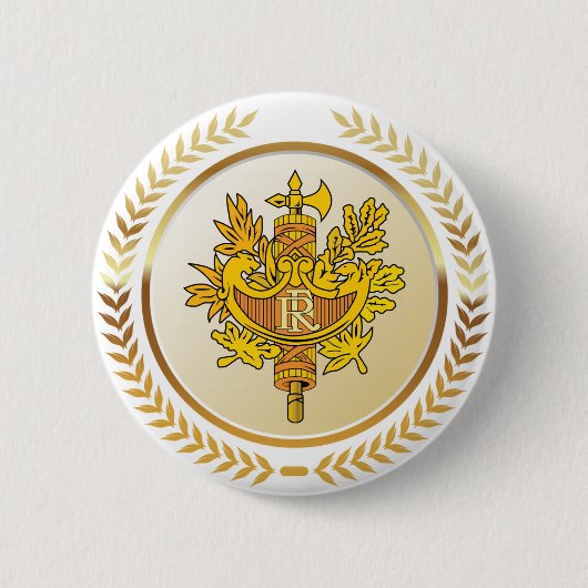 Embleem van Frankrijk Ronde Button 5,7 Cm (Voorkant)