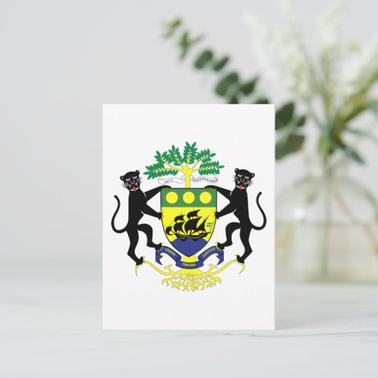embleem van gabon briefkaart (Staand voorkant)
