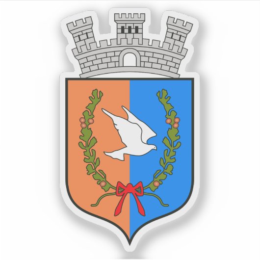 Embleem van Gramsh, Albanië Sticker (Voorkant)
