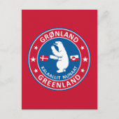 Embleem van Groenland Briefkaart (Voorkant)