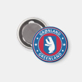 Embleem van Groenland  Magneet (Voorkant / Achterkant)
