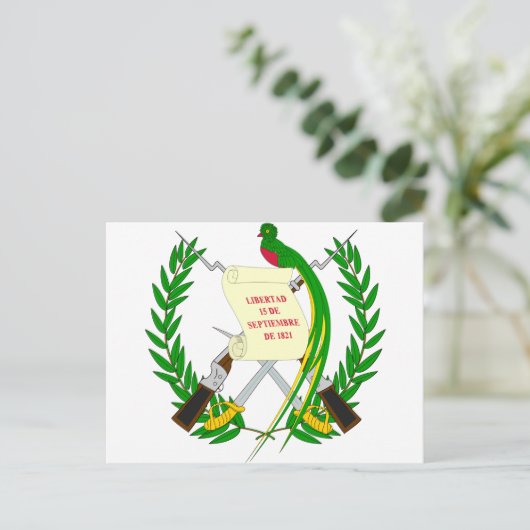 embleem van guatemala briefkaart (Staand voorkant)