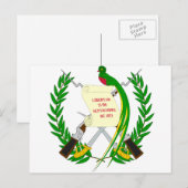 embleem van guatemala briefkaart (Voorkant / Achterkant)