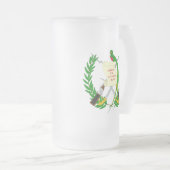 embleem van guatemala matglas bierpul (Voorkant rechts)