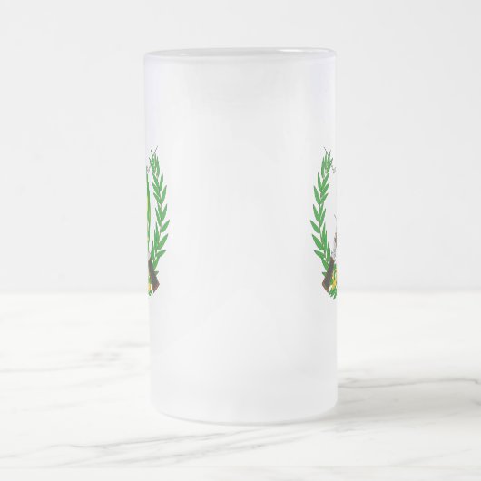 embleem van guatemala matglas bierpul (Center)