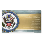 Embleem van het Amerikaanse ministerie van Buitenl Magnetisch Visitekaartje (Voorkant)