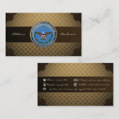 Embleem van het Amerikaanse ministerie van Defensi Visitekaartje (Voorkant / Achterkant)