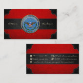 Embleem van het Amerikaanse ministerie van Defensi Visitekaartje (Voorkant / Achterkant)