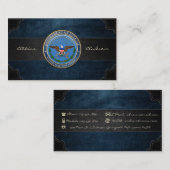 Embleem van het Amerikaanse ministerie van Defensi Visitekaartje (Voorkant / Achterkant)