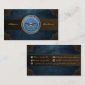 Embleem van het Amerikaanse ministerie van Defensi Visitekaartje (Voorkant / Achterkant)