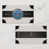 Embleem van het Amerikaanse ministerie van Defensi Visitekaartje (Voorkant / Achterkant)