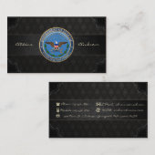 Embleem van het Amerikaanse ministerie van Defensi Visitekaartje (Voorkant / Achterkant)