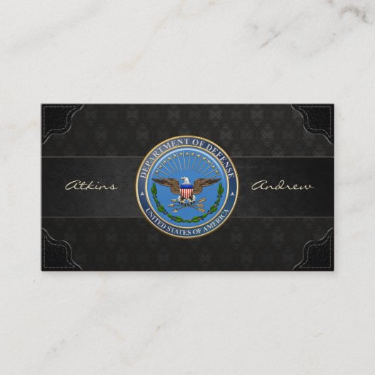 Embleem van het Amerikaanse ministerie van Defensi Visitekaartje (Voorkant)