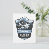 Embleem van het Glacier National Park Briefkaart (Staand voorkant)