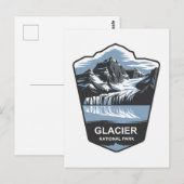 Embleem van het Glacier National Park Briefkaart (Voorkant / Achterkant)