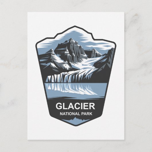 Embleem van het Glacier National Park Briefkaart (Voorkant)