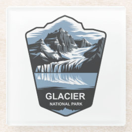 Embleem van het Glacier National Park Glazen Onderzetter